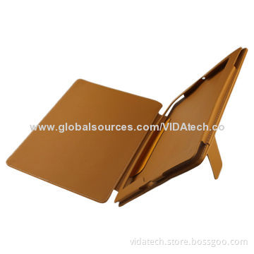 Debossed Printing Semi Microfiber Standing Magnet Close PU Leather Case for iPad Air, Factory